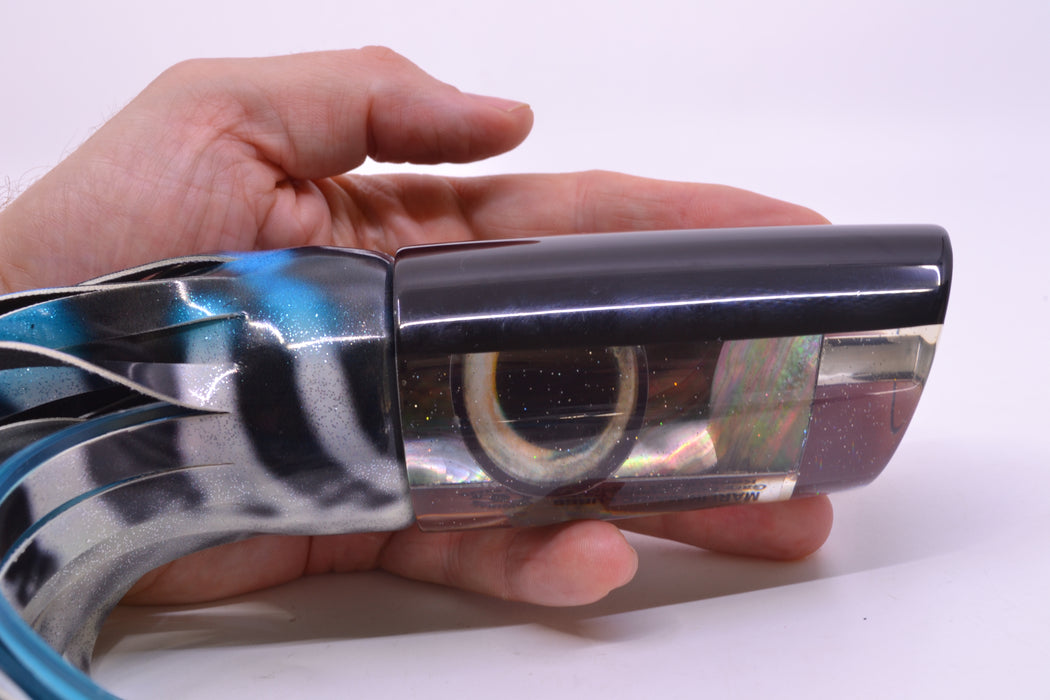 Marlin Magic Lures Tahitian Pearl Black Back Da Hammer 14" 11oz FT Vinyl Wahoo