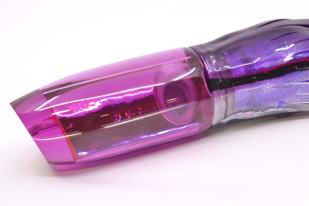 Joe Yee Lures by KEGZ Purple Chrome Doll Eyes Super Plunger 14" 11.5oz Skirted Skipjack