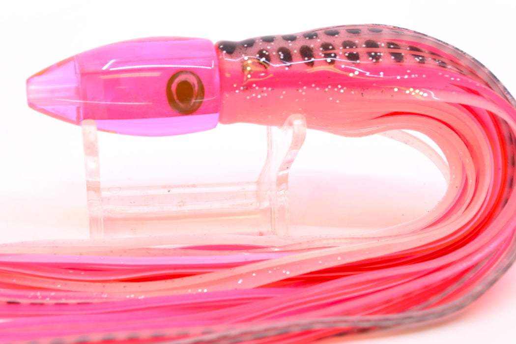 Moyes Lures Pink MOP Taxi Eyes Poon 5" 2oz Skirted White-Black Dots/Pink