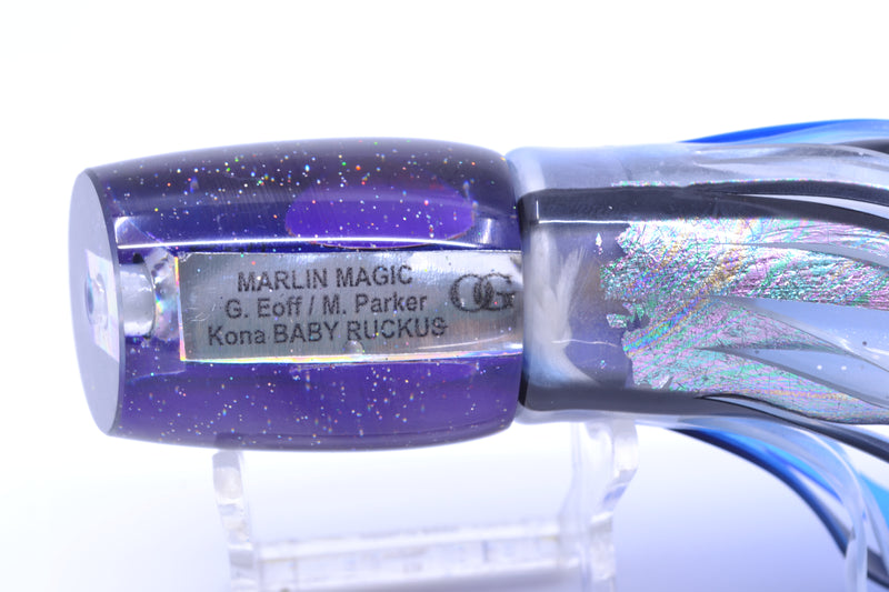 Marlin Magic Blue MOP Purple Back Red Eyes Baby Ruckus 10" 6.5oz Skirted Blue Skipjac