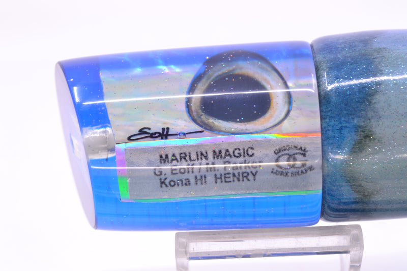 Marlin Magic Lures White Awabi Blue Back Taxi Eyes Henry 12" 9.8oz FT Vinyl Aku Revisited