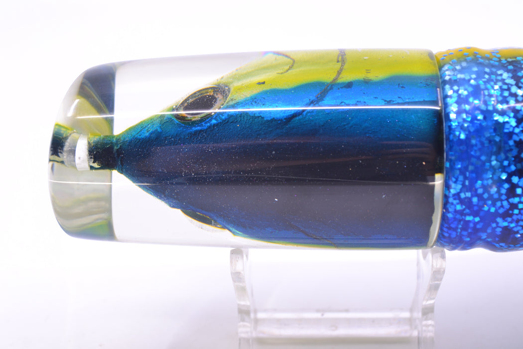 Ali'i Kai Lures Yellowfin Fish Head Nifty 50 14" 6.5oz Skirted Blue-Yellow-Silver
