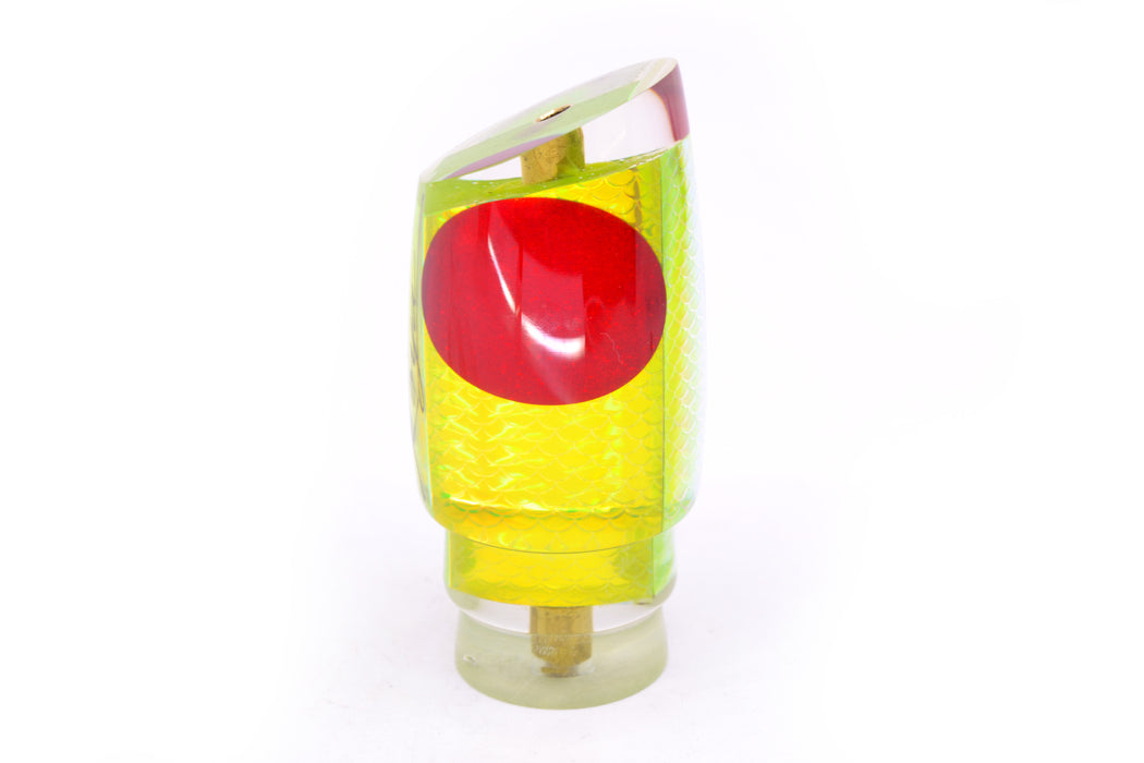 Koya Lures Lime Green Rainbow Scale Red Eyes Small Poi Dog 10" 3oz