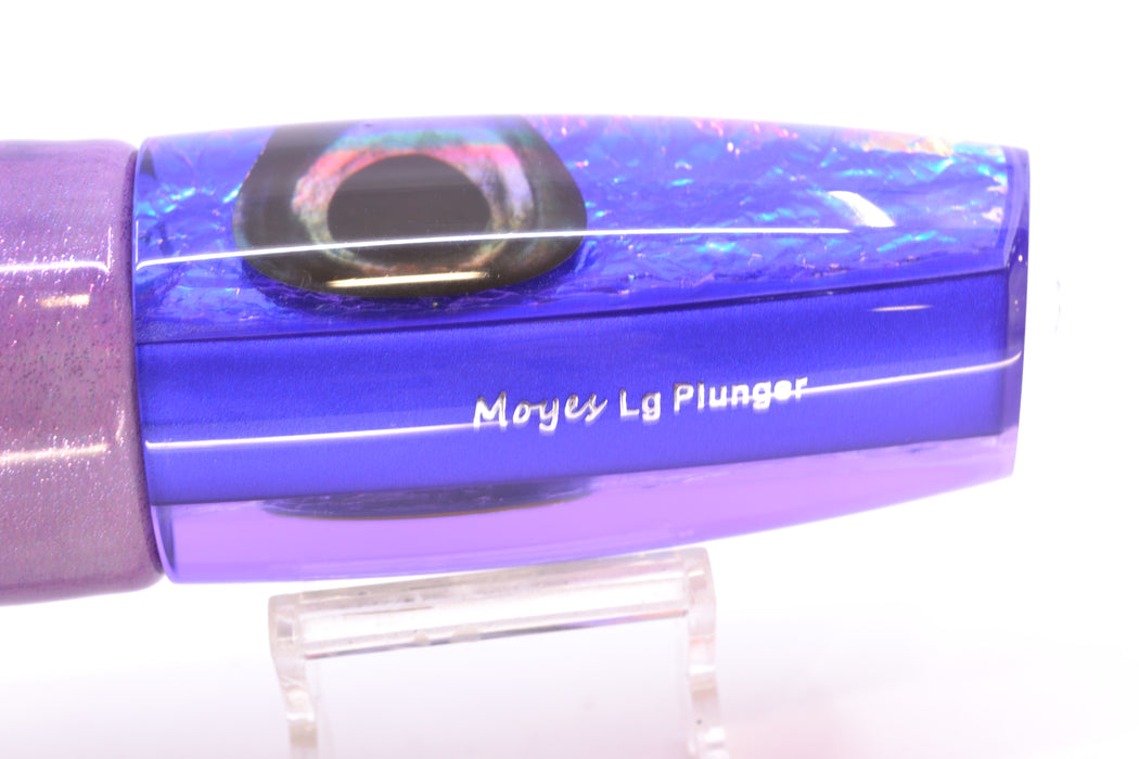 Moyes Lures Pink-Orange-Purple Dichro Purple Back Large Plunger 14" 11oz FT Vinyl GZE
