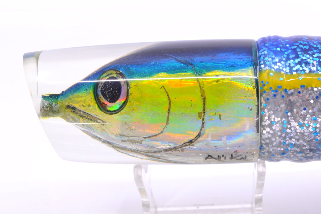 Ali'i Kai Lures Yellowfin Fish Head Nifty 50 14" 6.5oz Skirted Blue-Yellow-Silver