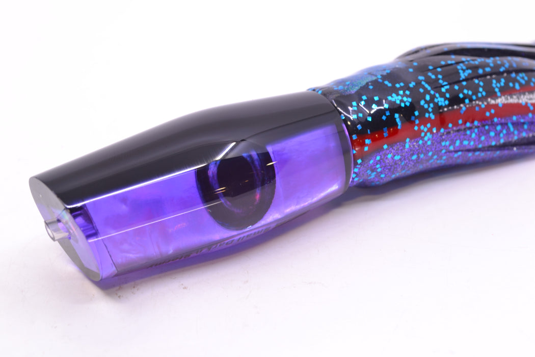Moyes Lures Purple MOP Black Back Taxi Eyes Small Dark-N-Stormy 9" 4.5oz Skirted