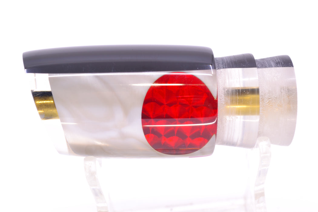 Crampton Baits Real White MOP Black Back Red Eyes Mini HoG 9" 2.1oz