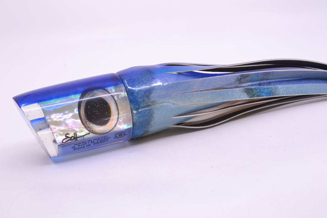 Marlin Magic Lures White Awabi Blue Back Taxi Eyes Henry 12" 9.8oz FT Vinyl Aku Revisited
