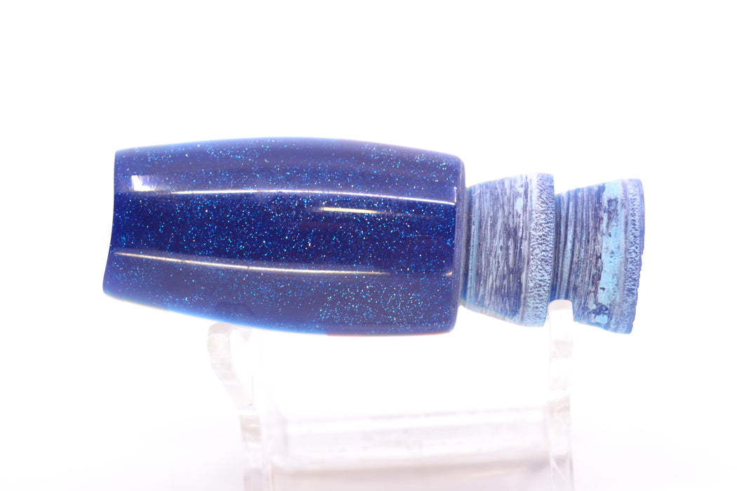 Coggin Lures Real White MOP Blue Back Black-Red Eyes 4-Hole Hualalai Tado Scoop 7" 2.7oz