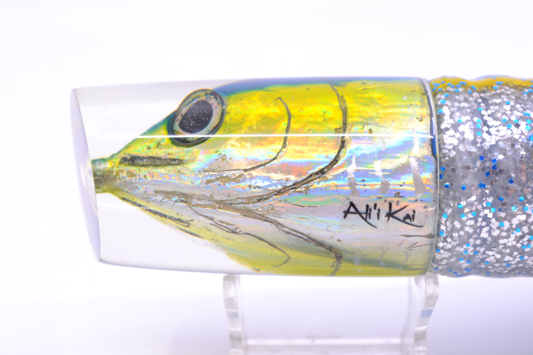 Ali'i Kai Lures Yellowfin Fish Head Nifty 50 14" 6.5oz Skirted Blue-Yellow-Silver