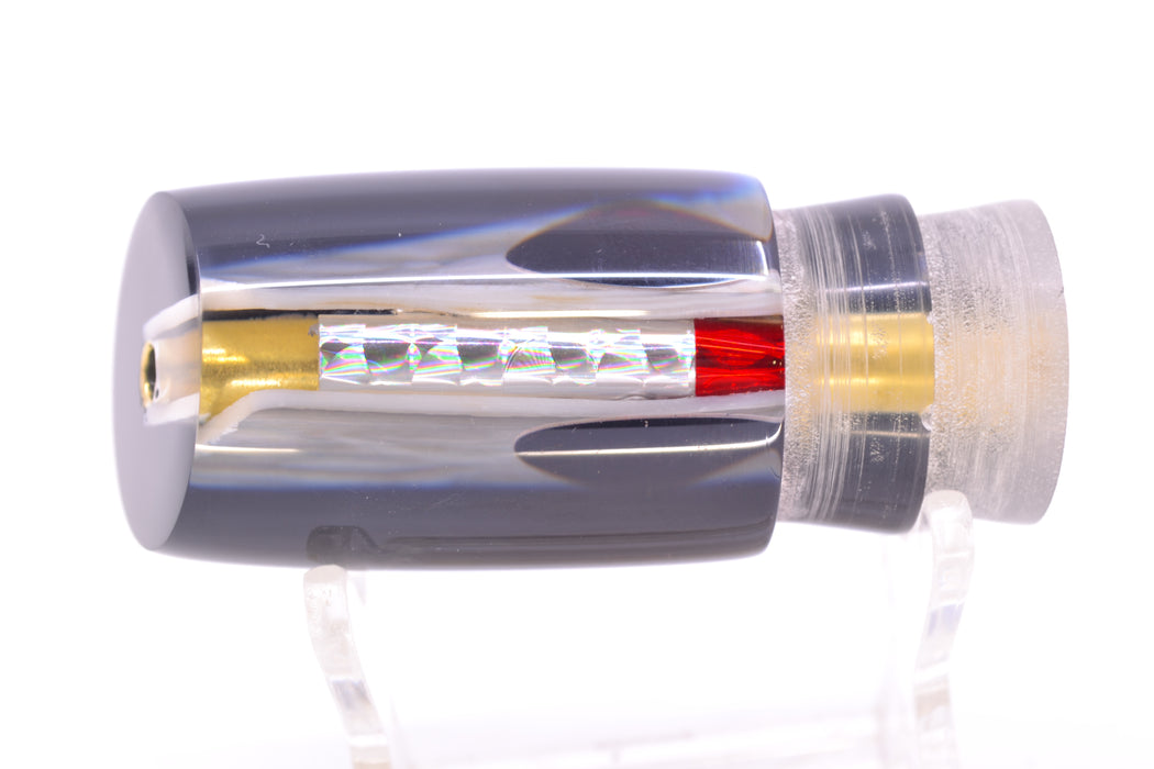 Crampton Baits Real White MOP Black Back Red Eyes Mini HoG 9" 2.1oz