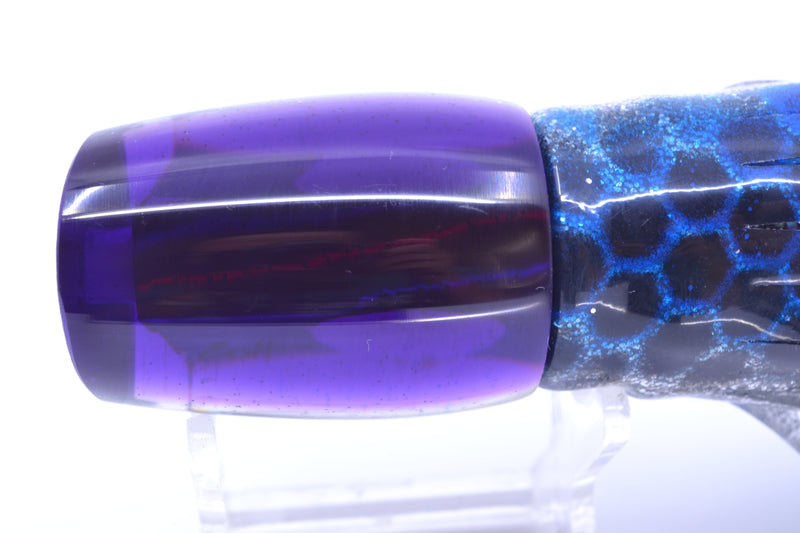 Marlin Magic Blue MOP Purple Back Red Eyes Baby Ruckus 10" 6.5oz Skirted Blue-Black Dots GZE