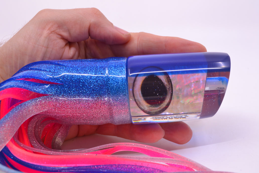 Marlin Magic White Awabi Blue Back Taxi Eyes Henry 12" 11.5oz Skirted Blue-Silver/Pink