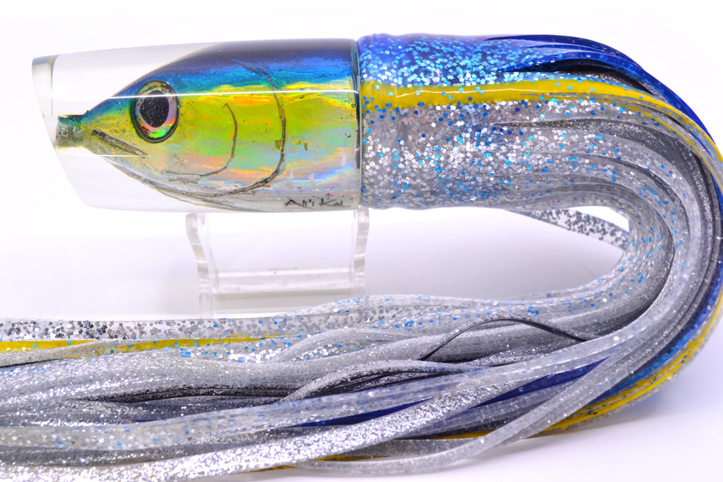 Ali'i Kai Lures Yellowfin Fish Head Nifty 50 14" 6.5oz Skirted Blue-Yellow-Silver