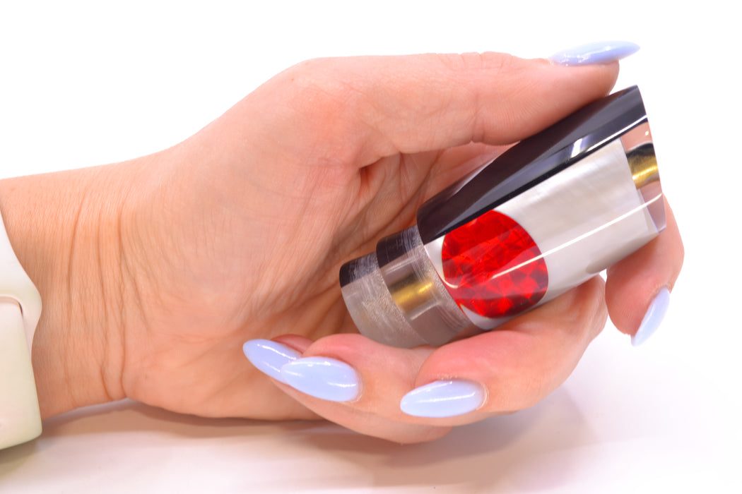 Crampton Baits Real White MOP Black Back Red Eyes Mini HoG 9" 2.1oz