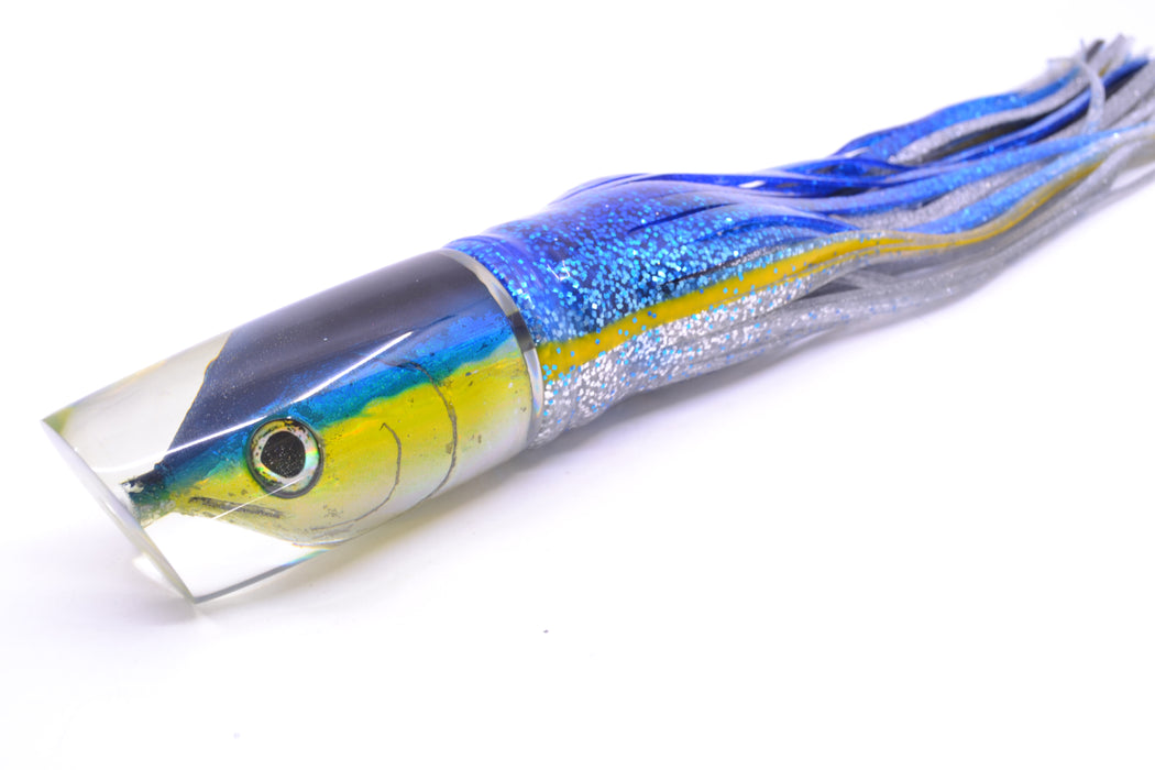 Ali'i Kai Lures Yellowfin Fish Head Nifty 50 14" 6.5oz Skirted Blue-Yellow-Silver