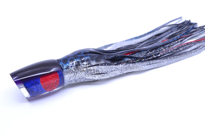 Marlin Magic Blue MOP Purple Back Red Eyes Baby Ruckus 10" 6.5oz Skirted Blue-Black Dots GZE