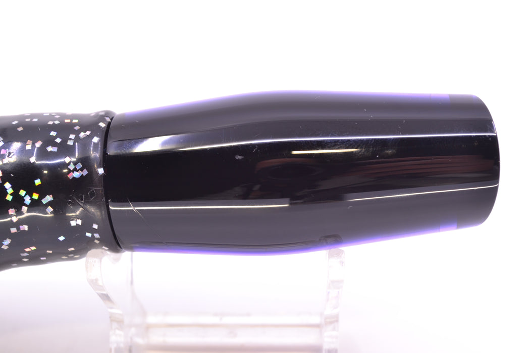 Moyes Lures Purple MOP Black Back Small Dark-N-Stormy 9" 4.5oz Skirted Black *SCRATCHED*