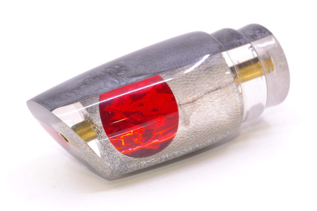 Koya Lures Lai Skin Charcoal Back Red Eyes Straight Runner 12" 5.8oz GZE