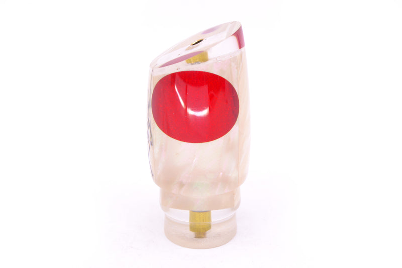 Koya Lures White Ripple MOP Red Eyes Small Poi Dog 10" 3oz