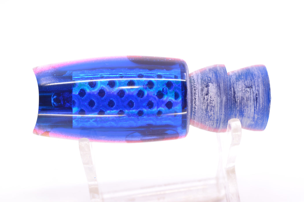 Coggin Lures Real White MOP Blue-Pink Back 4-Hole Hualalai Tado Scoop 7" 2.7oz