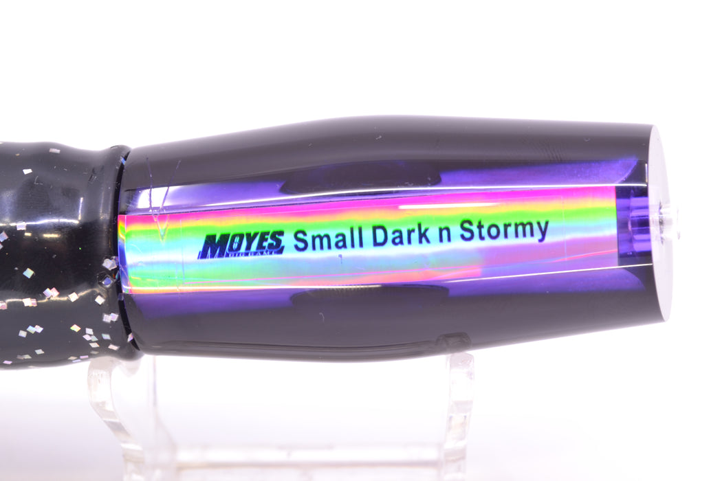 Moyes Lures Purple MOP Black Back Small Dark-N-Stormy 9" 4.5oz Skirted Black *SCRATCHED*