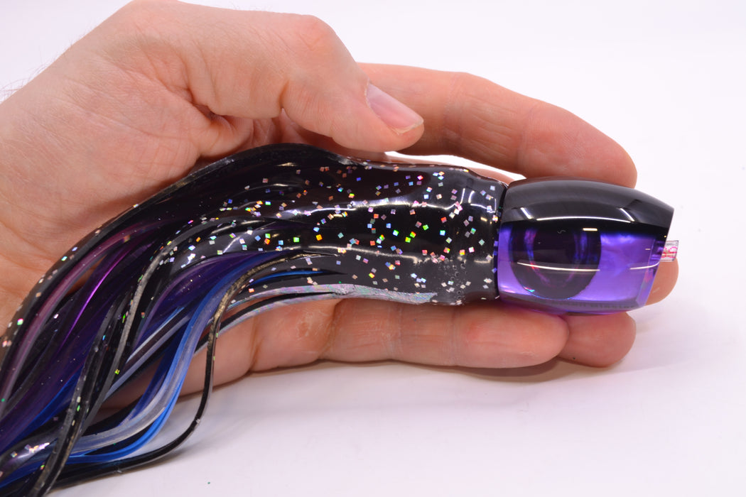Moyes Lures Purple MOP Black Back NEW Small Blaster 9" 4.5oz Skirted Black Aurora