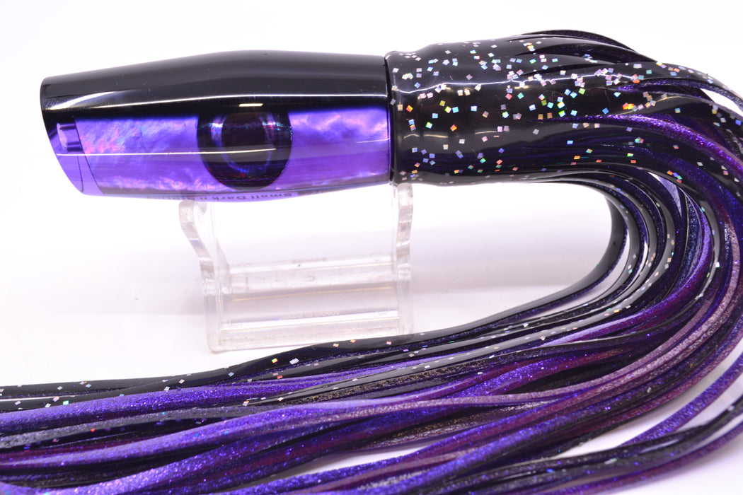 Moyes Lures Purple MOP Black Back Small Dark-N-Stormy 9" 4.5oz Skirted Black *SCRATCHED*