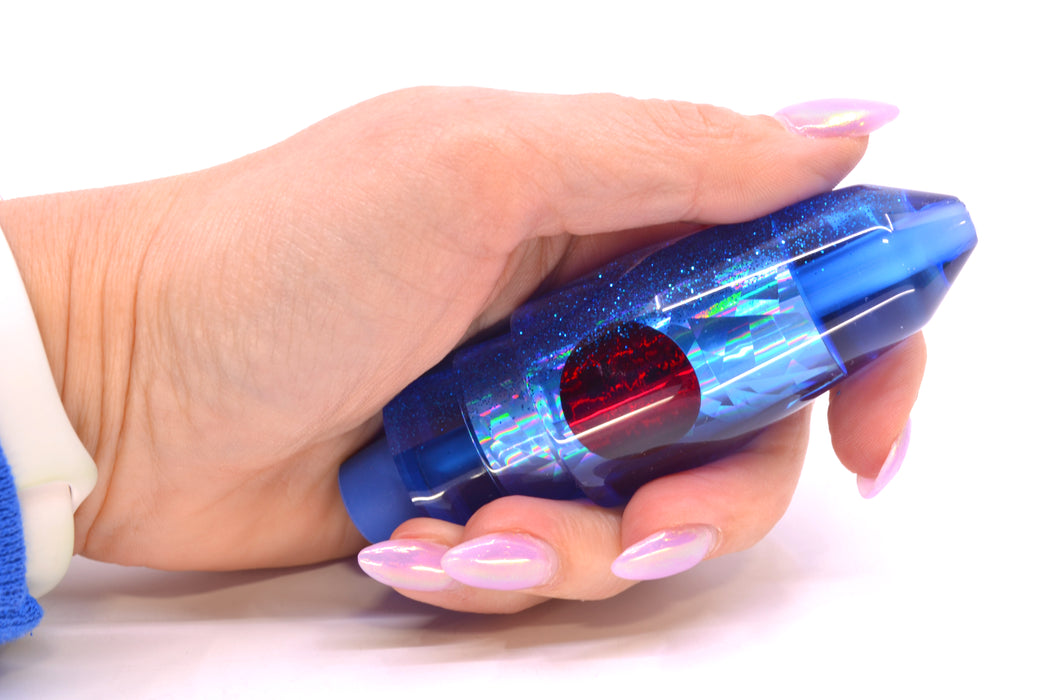 TANTRUM Lures Blue Rainbow Blue Glitter Back Red Eyes Medium Bullet 9" 5.5oz