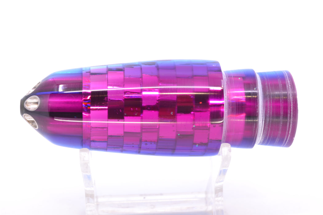 Ali'i Kai Lures Blue Mirrored Fuchsia Back Disco Ball Six Shooter 9" 4.4oz