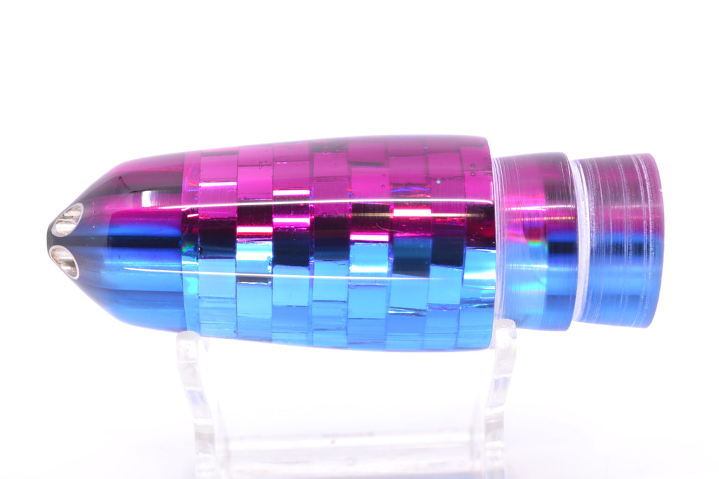 Ali'i Kai Lures Blue Mirrored Fuchsia Back Disco Ball Six Shooter 9" 4.4oz