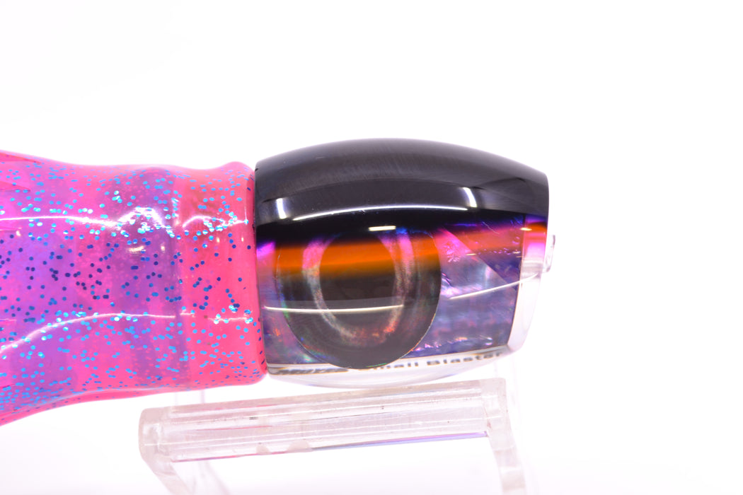 Moyes Lures Rainbow MOP Black-Pink Back NEW Small Blaster 9" 4.5oz Skirted Pink/Blue GZE