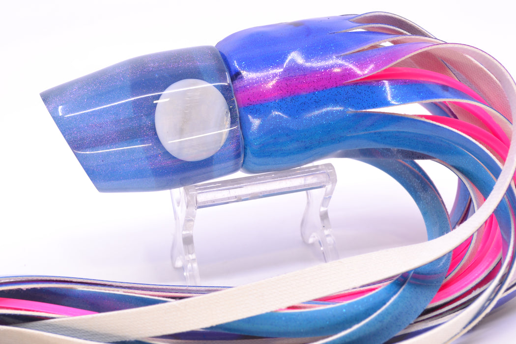 Joe Yee Lures by KEGZ Transparent Blue Pearl White Shell Eyes Apollo 12" 5oz FT Vinyl