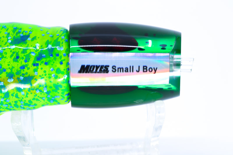 Moyes Lures Mahi MOP Green Back Red Eyes Small J-Boy 9" 5oz Skirted Mahi GZE