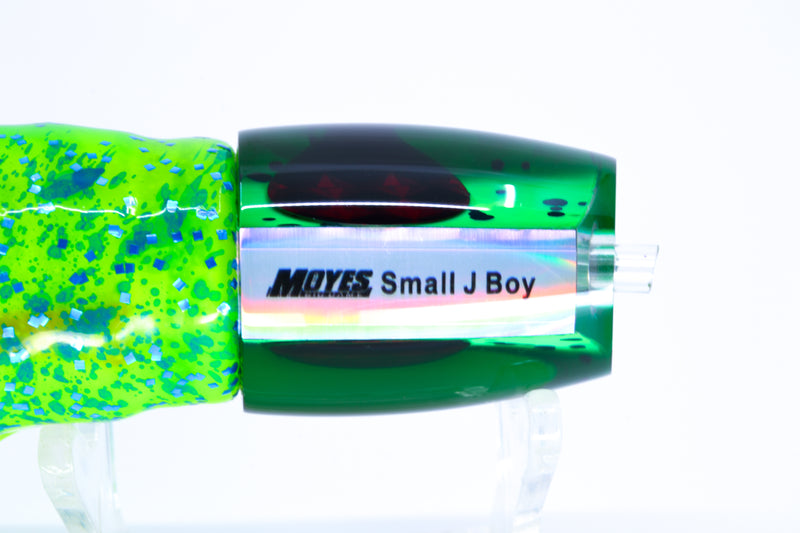 Moyes Lures Mahi MOP Green Back Red Eyes Small J-Boy 9" 5oz Skirted Mahi GZE