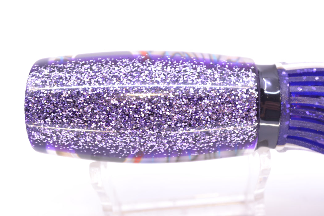 Amaral Lures Abalone Shell Ice Blue Stripes Purple Back Caninana 11" 4oz Purple-White-Clear