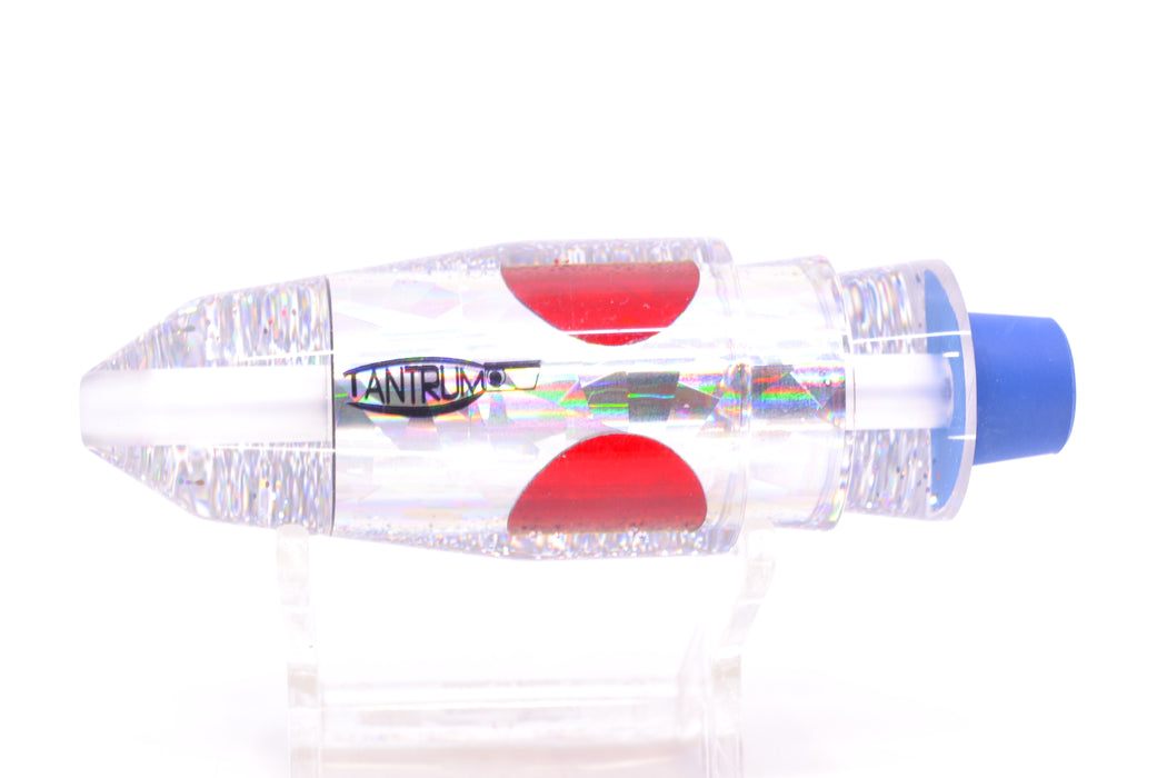TANTRUM Lures Silver Rainbow Silver Glitter Back Red Eyes Medium Bullet 9" 5.5oz GZE