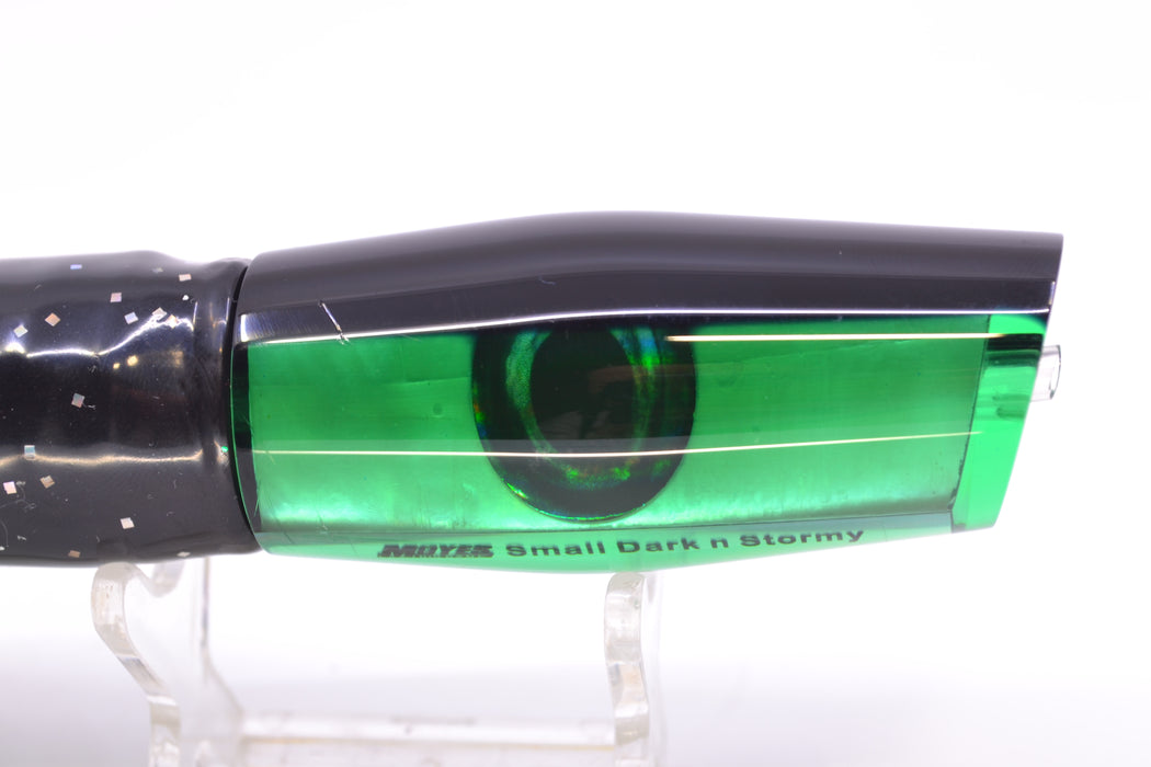 Moyes Lures Green MOP Black Back Small Dark-N-Stormy 9" 4.5oz Skirted Black *SCRATCHED*