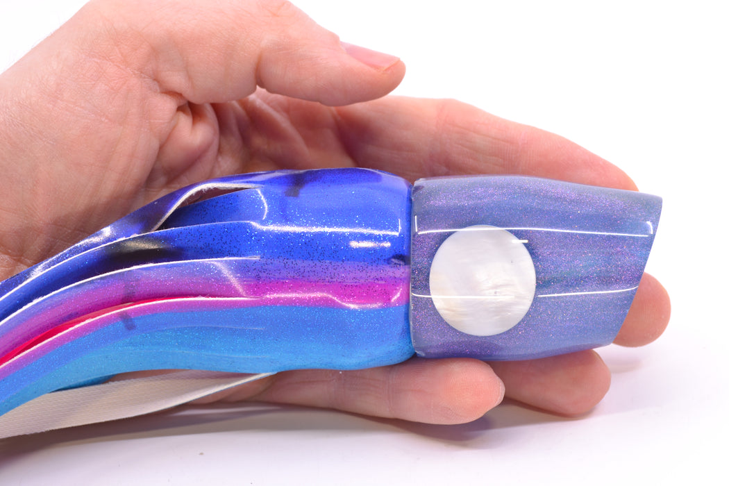 Joe Yee Lures by KEGZ Transparent Blue Pearl White Shell Eyes Apollo 12" 5oz FT Vinyl