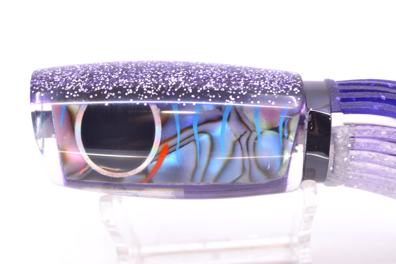 Amaral Lures Abalone Shell Ice Blue Stripes Purple Back Caninana 11" 4oz Purple-White-Clear
