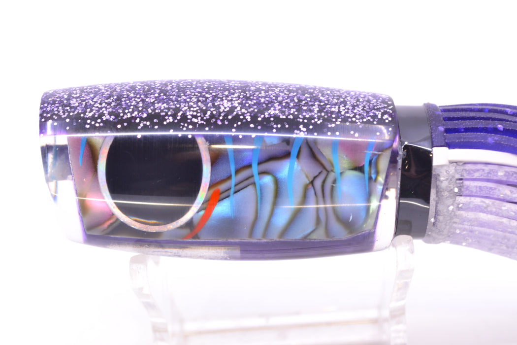 Amaral Lures Abalone Shell Ice Blue Stripes Purple Back Caninana 11" 4oz Purple-White-Clear