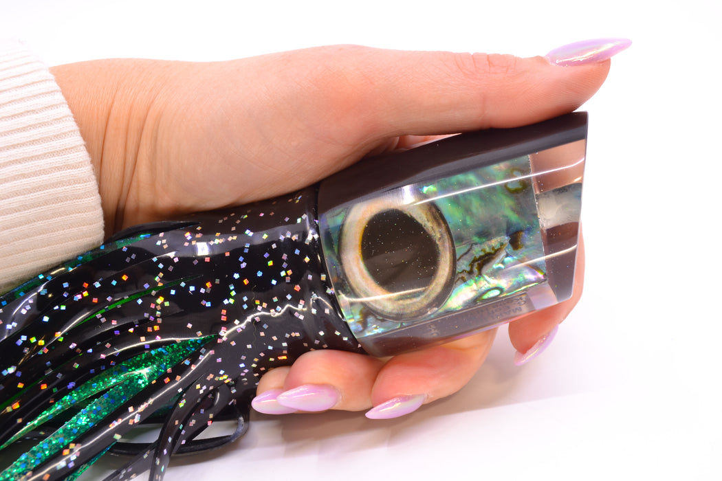 Marlin Magic Blue-Purple Abalone Black Back Taxi Eyes Ruckus 12" 11oz Skirted Black