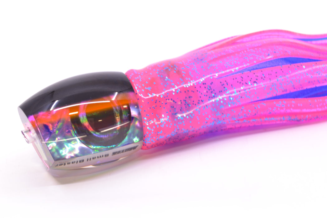 Moyes Lures Rainbow MOP Black-Pink Back NEW Small Blaster 9" 4.5oz Skirted Pink/Blue GZE