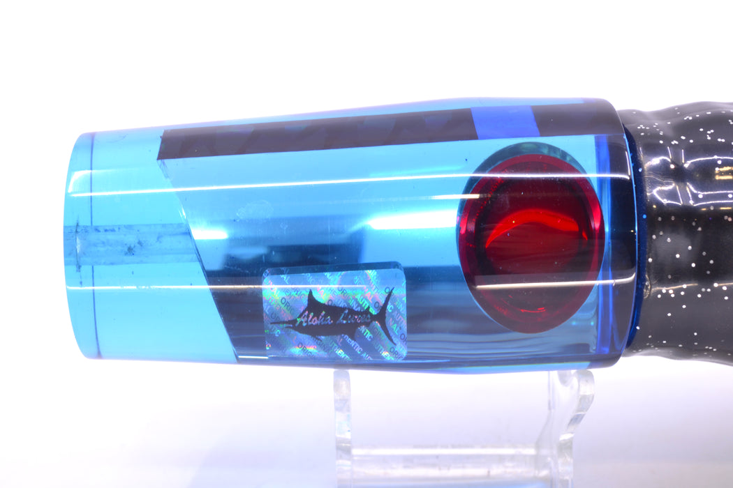 Aloha Lures Blue Mirrored Red Eyes Sundowner 14" 11.5oz Skirted New Pre-Owned