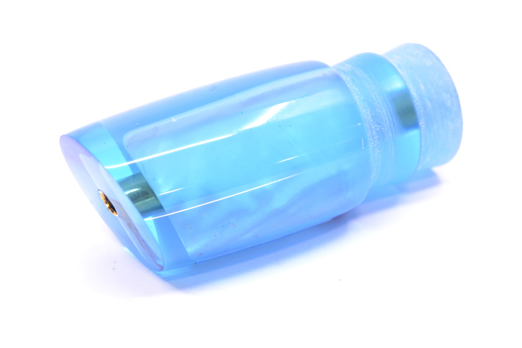 Crampton Baits Ice Blue Resin Real White MOP Mini HoG 9" 2.1oz