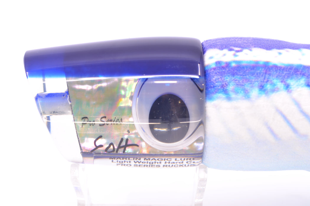 Marlin Magic Pro Series White Awabi Blue Back Ruckus 12" 7.8oz ALV Vinyl Blue Ballyhoo