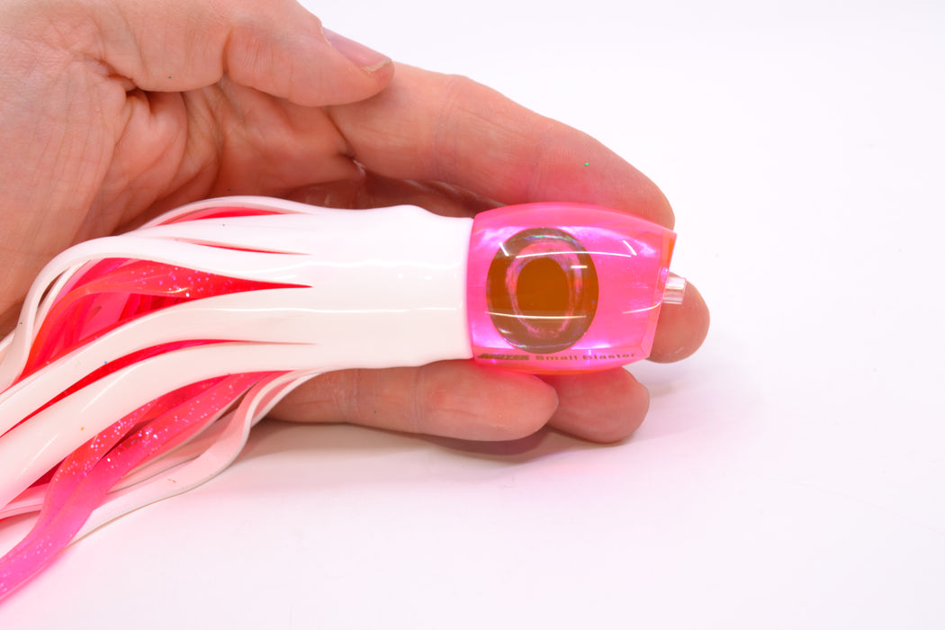 Moyes Lures Pink MOP Taxi Eyes NEW Small Blaster 9" 4.5oz Skirted White/Pink