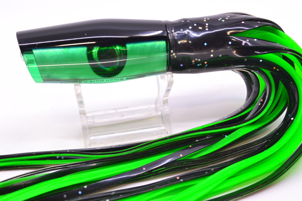 Moyes Lures Green MOP Black Back Small Dark-N-Stormy 9" 4.5oz Skirted Black *SCRATCHED*