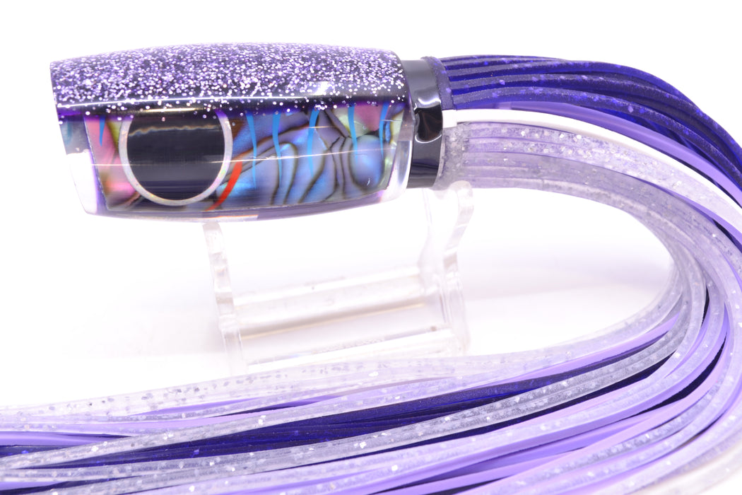 Amaral Lures Abalone Shell Ice Blue Stripes Purple Back Caninana 11" 4oz Purple-White-Clear