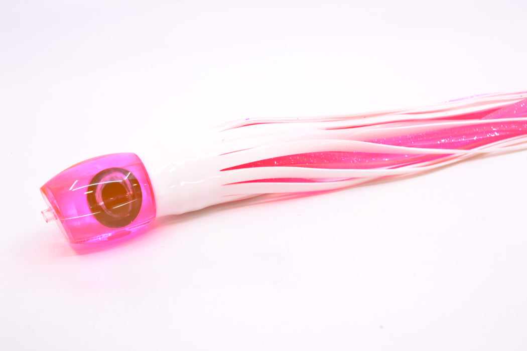 Moyes Lures Pink MOP Taxi Eyes NEW Small Blaster 9" 4.5oz Skirted White/Pink